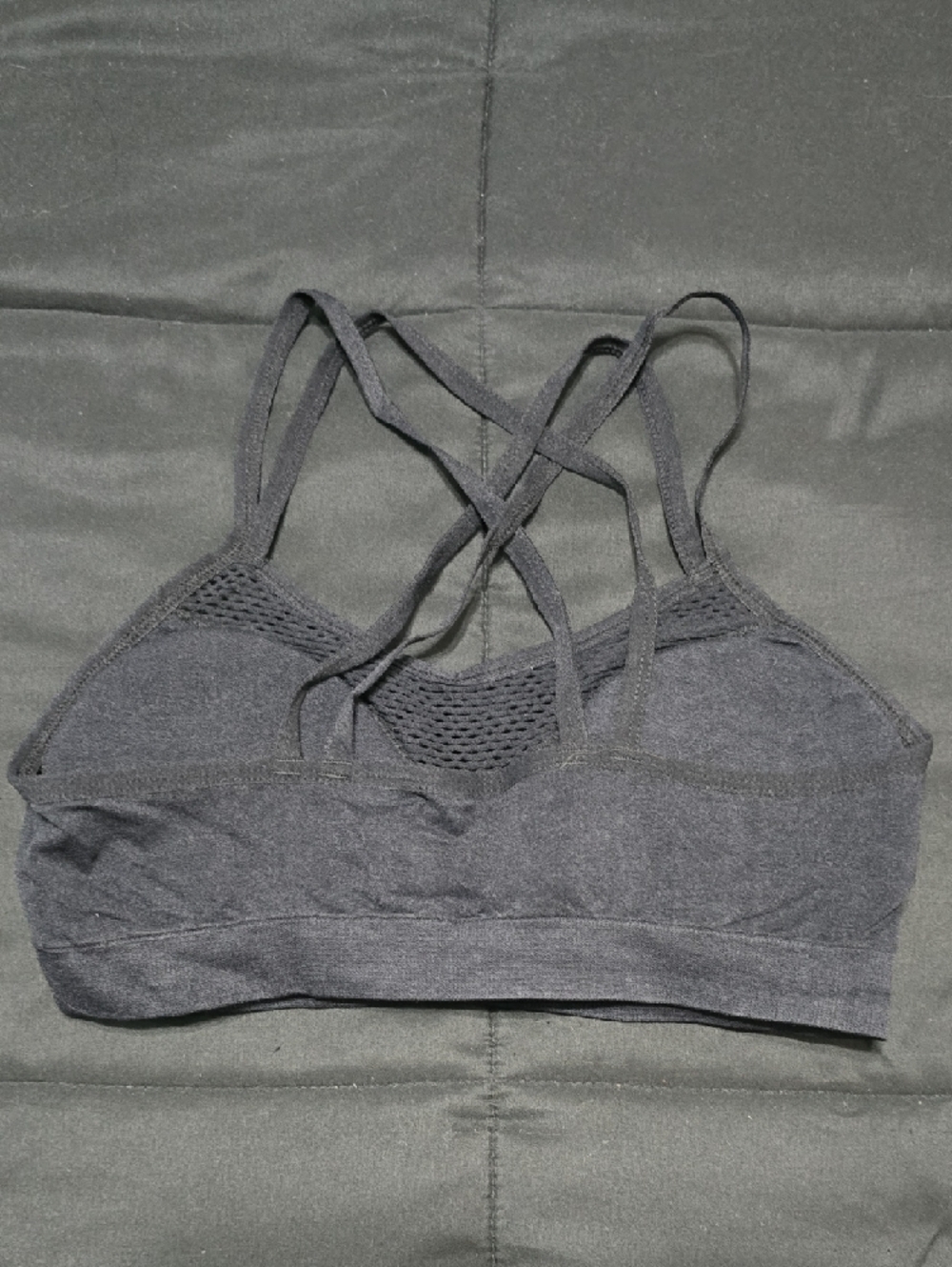 Black Strappy Mesh Bralette - Picture 3 of 5